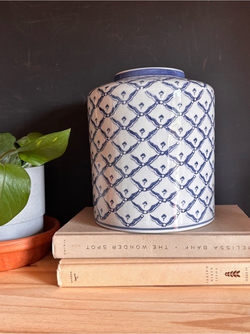 Blue and White Decorative Ceramic Vase